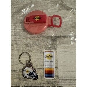 NEW Surfside Ice Tea & Vodka Key chain Beverage Keyring Sticker And Can Cover